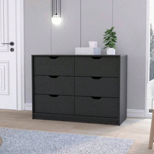Dresser Curio, Four Drawers, Black Wengue