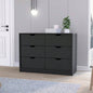 Dresser Curio, Four Drawers, Black Wengue