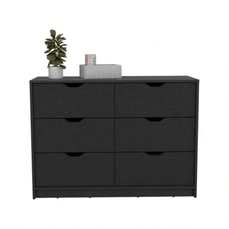 Dresser Curio, Four Drawers, Black Wengue