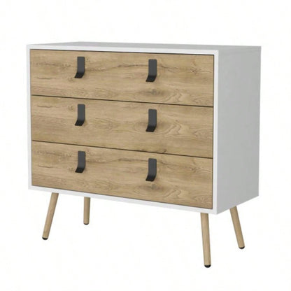 Kimball 3 - drawer Dresser, Modern Chic Storage with Wooden