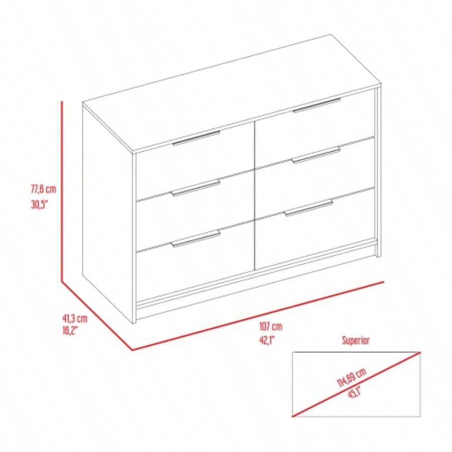 Marion Slide And Pull Dresser, Four Drawers