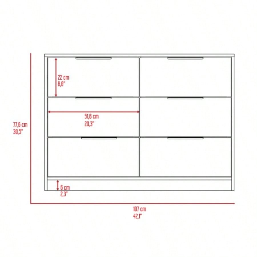 Marion Slide And Pull Dresser, Four Drawers