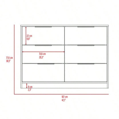 Marion Slide And Pull Dresser, Four Drawers