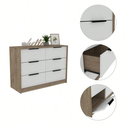 Marion Slide And Pull Dresser, Four Drawers