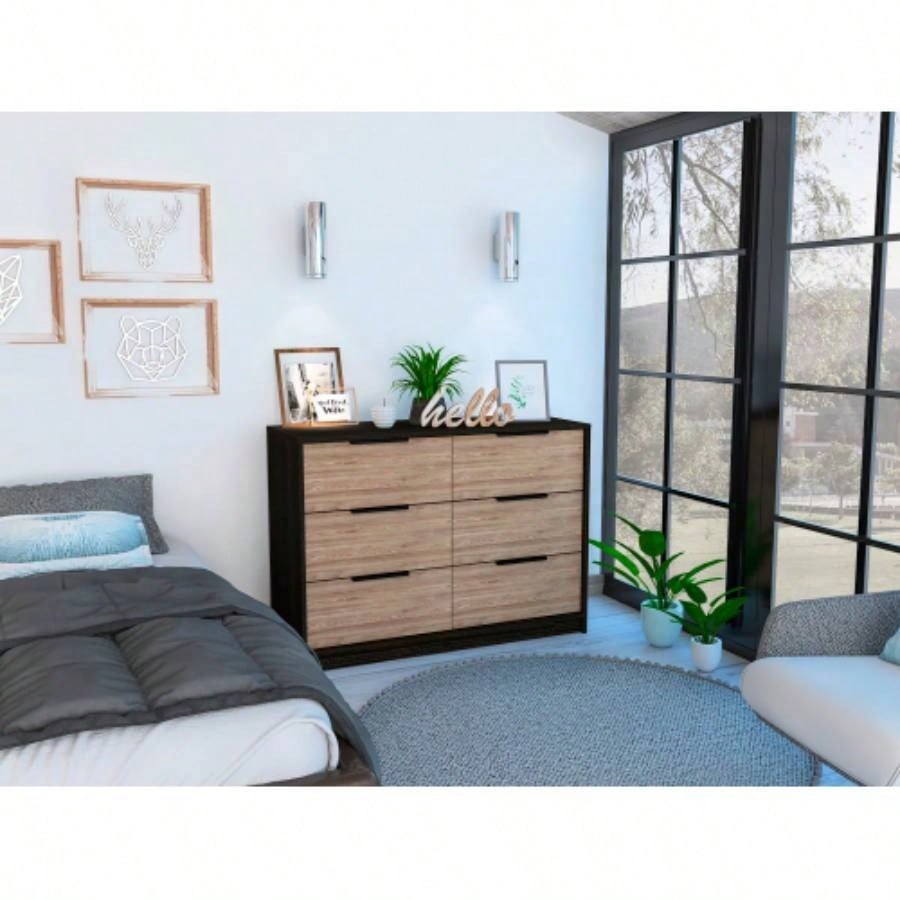 Marion Slide And Pull Dresser, Four Drawers