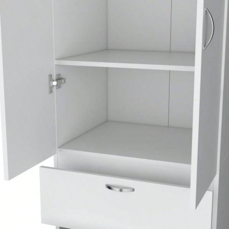 Tall Mayer Wardrobe in Melamine with Two Doors and Two Drawers