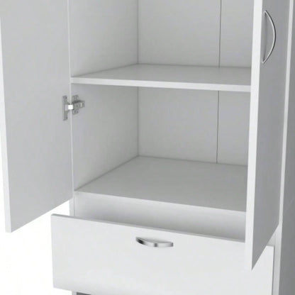 Tall Mayer Wardrobe in Melamine with Two Doors and Two Drawers