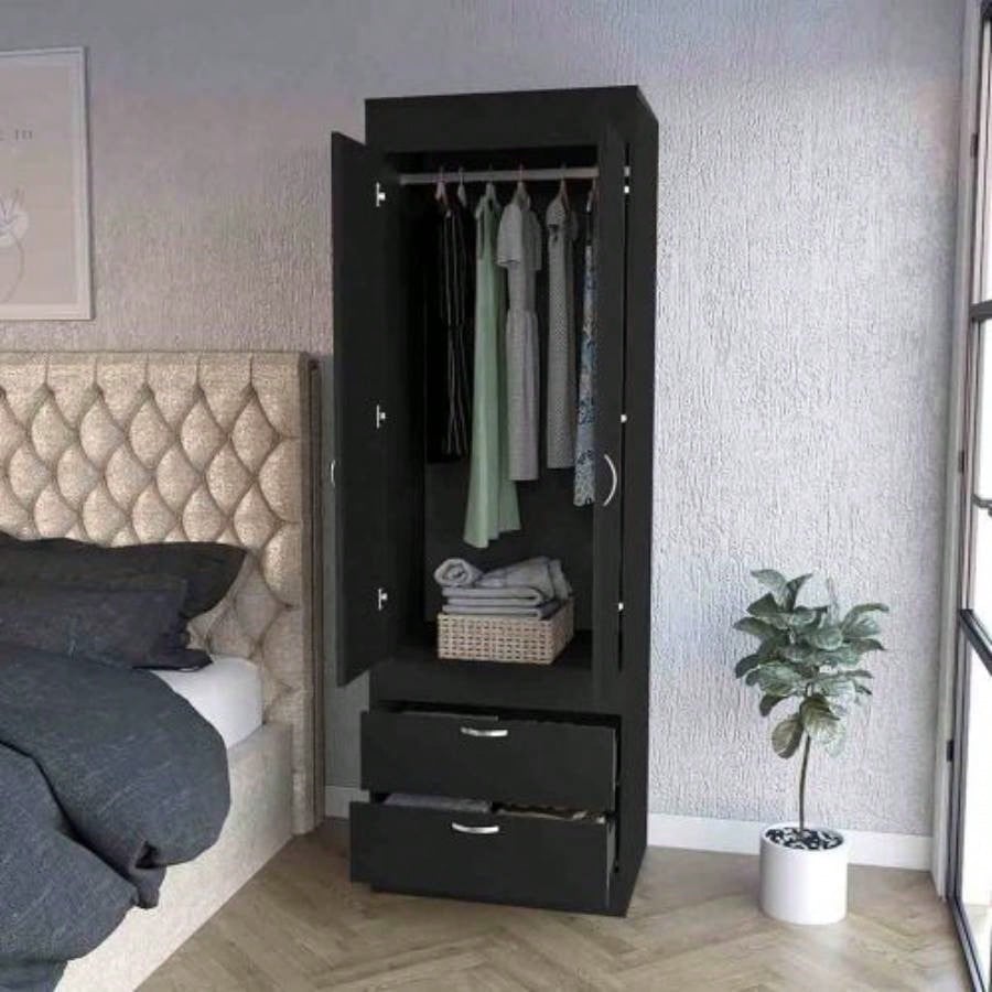 Armoire, One Large Cabinet, Two Drawers
