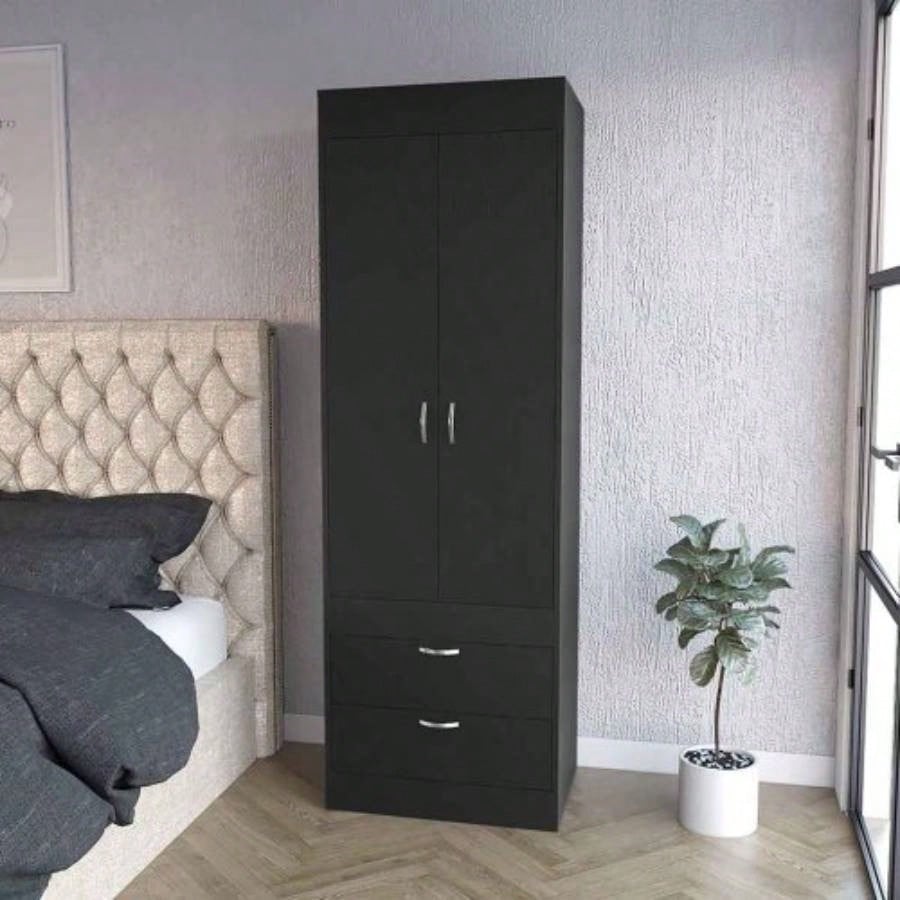 Armoire, One Large Cabinet, Two Drawers