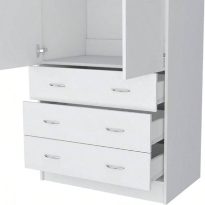Armoire Ramey, Bedroom, White