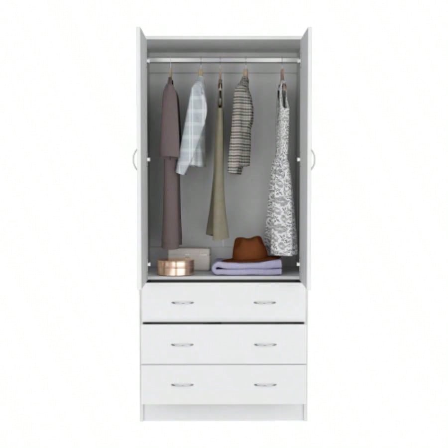 Armoire Ramey, Bedroom, White