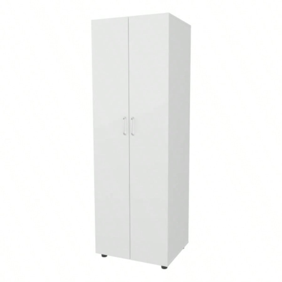 FM FURNITURE Pisinemo Armoire with 2 Doors and Hanging Rod, White