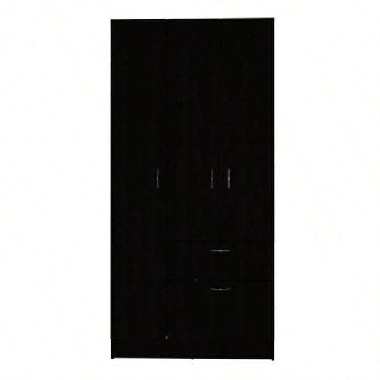 Armoire, Bedroom, Black/ White