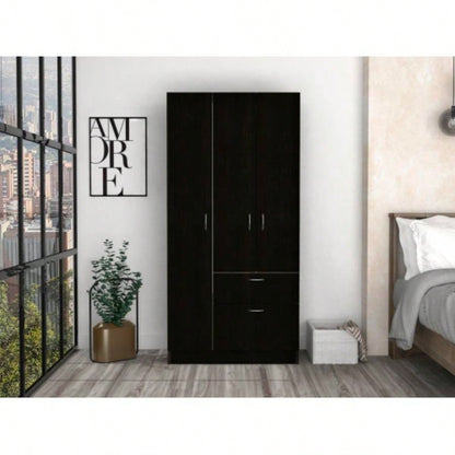 Armoire, Bedroom, Black/ White