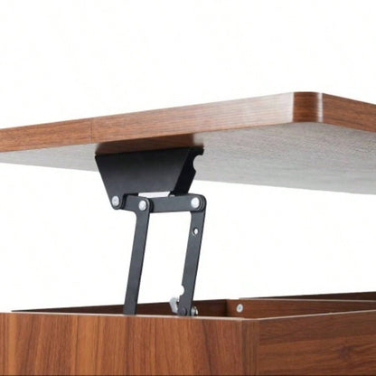 55.1L, Walnut Home Office L - Shaped Executive Desk, Height Adjustable Desk with Storage Drawers and Cabinet