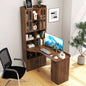 Home Office Computer Desk with Hutch, Antiqued Black