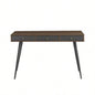 Mid Desk, Modern Writing Study Desk with Drawers, Multifunctional Home Office Computer Desk Walnut+Dark