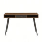 Mid Desk, Modern Writing Study Desk with Drawers, Multifunctional Home Office Computer Desk Walnut+Dark