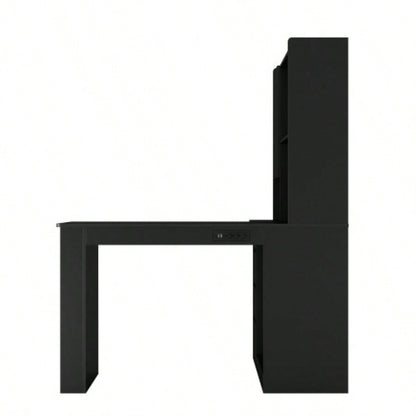 L Shaped Desk, Computer Desk with Drawers, Bookshelf, with LED Light, Modern Corner Desk, Home Office Desk, L - Shaped Study Table Writing Desk, Corner Gaming Computer Desk with Storage