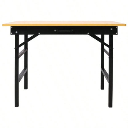 Portable Folding Work Table with Measuring Tape and Angle Finder, Portable Folding Workbench, Workshop, With Handle