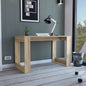 Writing Desk with Ample Workstation and Sturdy, Light Oak