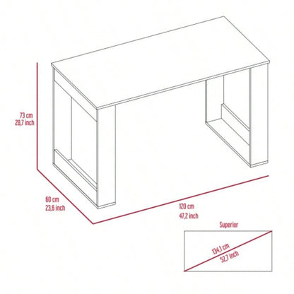 Writing Desk with Ample Workstation and Sturdy, Light Oak
