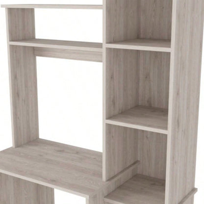 Desk Logan, Five Cubbies, Light Gray