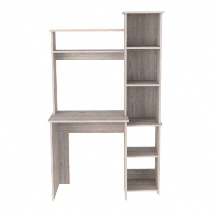 Desk Logan, Five Cubbies, Light Gray