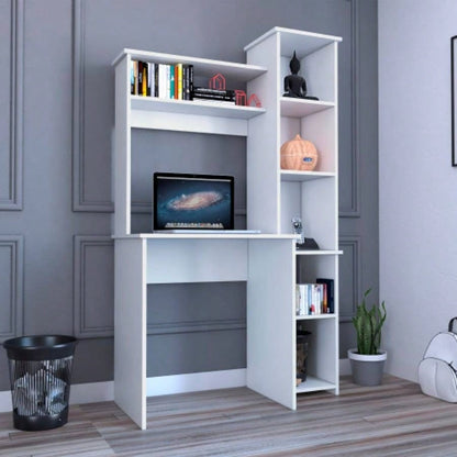Desk Logan, Five Cubbies, Light Gray