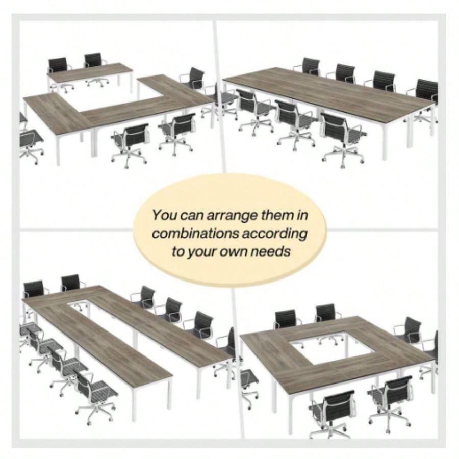 78. Long 2 - Person Computer Desk, Double Workstation Home Office, Modern Collaborative Desk with Heavy - Duty Steel, Oak White