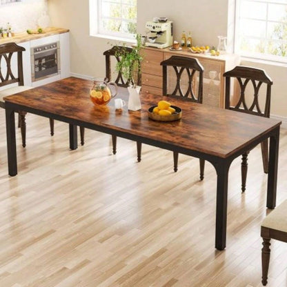 78. Long 2 - Person Computer Desk, Double Workstation Home Office, Modern Collaborative Desk with Heavy - Duty Steel, Oak White