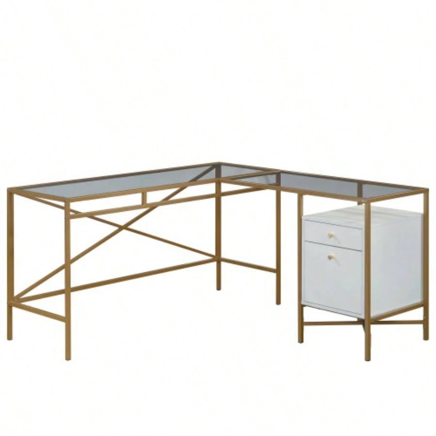L - Shaped Desk, White