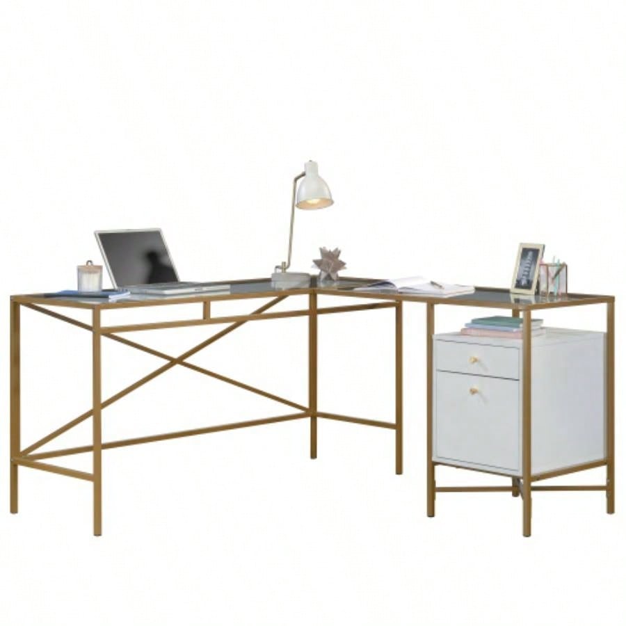 L - Shaped Desk, White