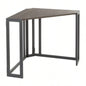 Roman Industrial Corner Desk in Black Metal and Espresso by LumiSource