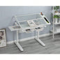 hand crank adjustable drafting table drawing desk with 2 metal drawers BLACKWITH STOOL
