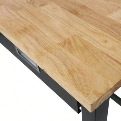 60in Work, Workbench with Drawer Storage, Heavy Duty Wood Work Table with Wheels Garage Home Office