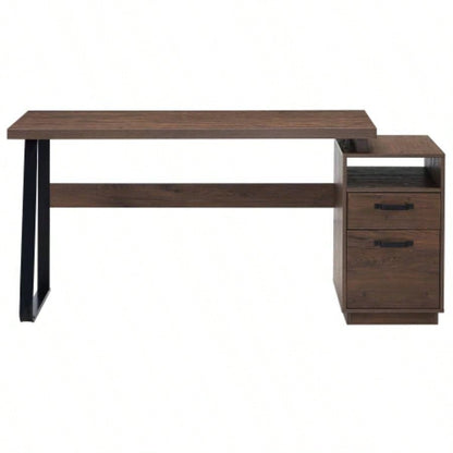 Home Office Computer Desk with Drawers/Hanging Letter - size Files, 65 inch Writing Study Table with Drawers