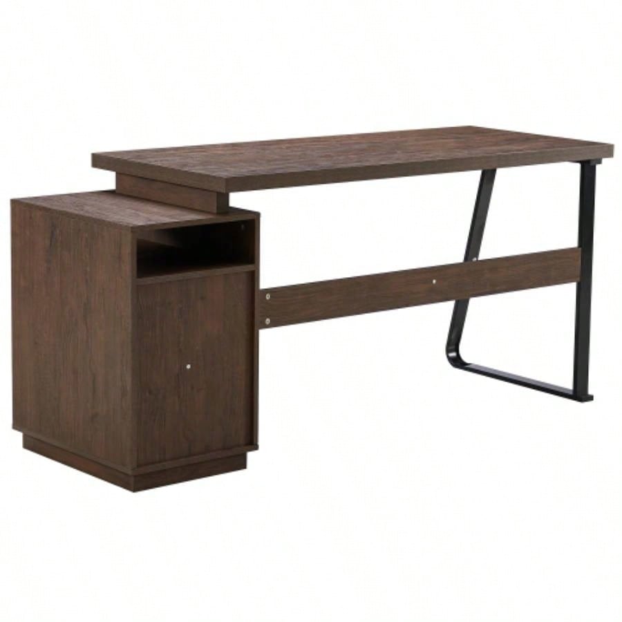 Home Office Computer Desk with Drawers/Hanging Letter - size Files, 65 inch Writing Study Table with Drawers