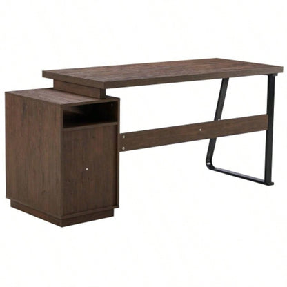 Home Office Computer Desk with Drawers/Hanging Letter - size Files, 65 inch Writing Study Table with Drawers