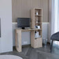 Writing Desk With Bookcase and Cabinet, White