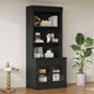 83.4Tall Bookshelf Writting Desk Suite, Modern Bookcase Suite with LED Lighting, Drawers, Study Desk and Open Shelves, 2 - Piece Set Storage Bookshelf Living Room, Home Office, Study room, White