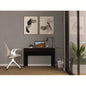 Computer Desk with Two Drawers Writing, Black