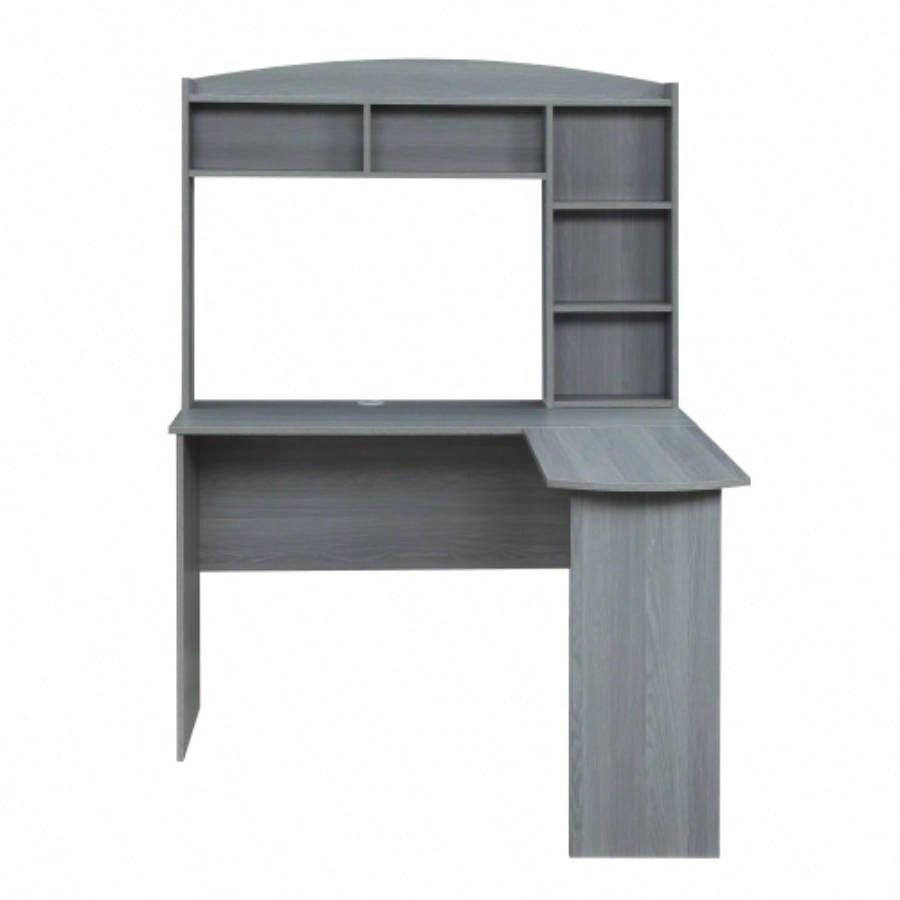 Techni Mobili Modern L - Shaped Desk with Hutch,