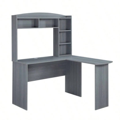 Techni Mobili Modern L - Shaped Desk with Hutch,