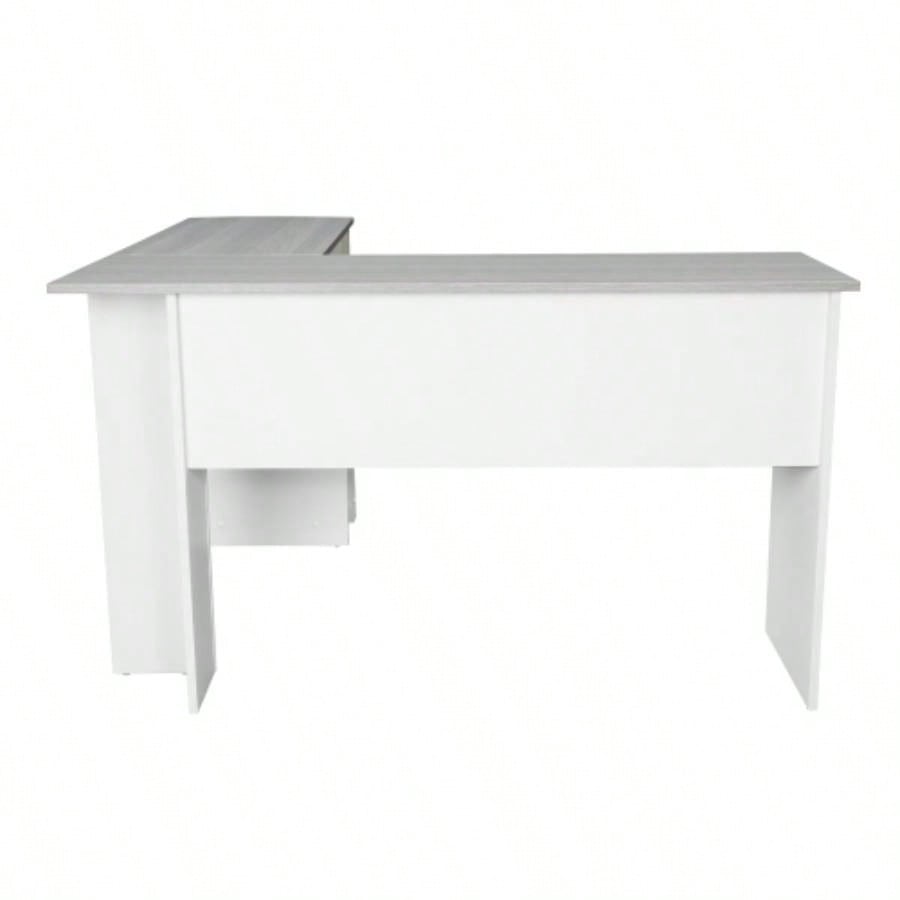 Techni Mobili Modern L - Shaped Desk with Side Shelves,