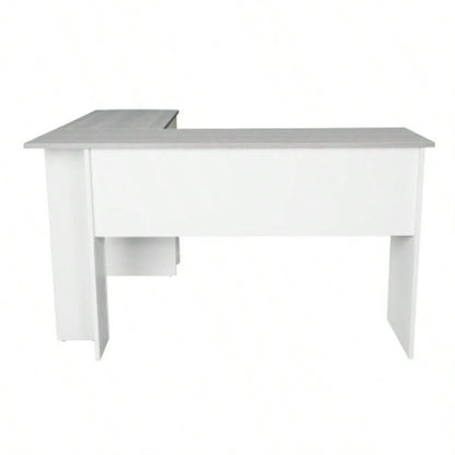 Techni Mobili Modern L - Shaped Desk with Side Shelves,