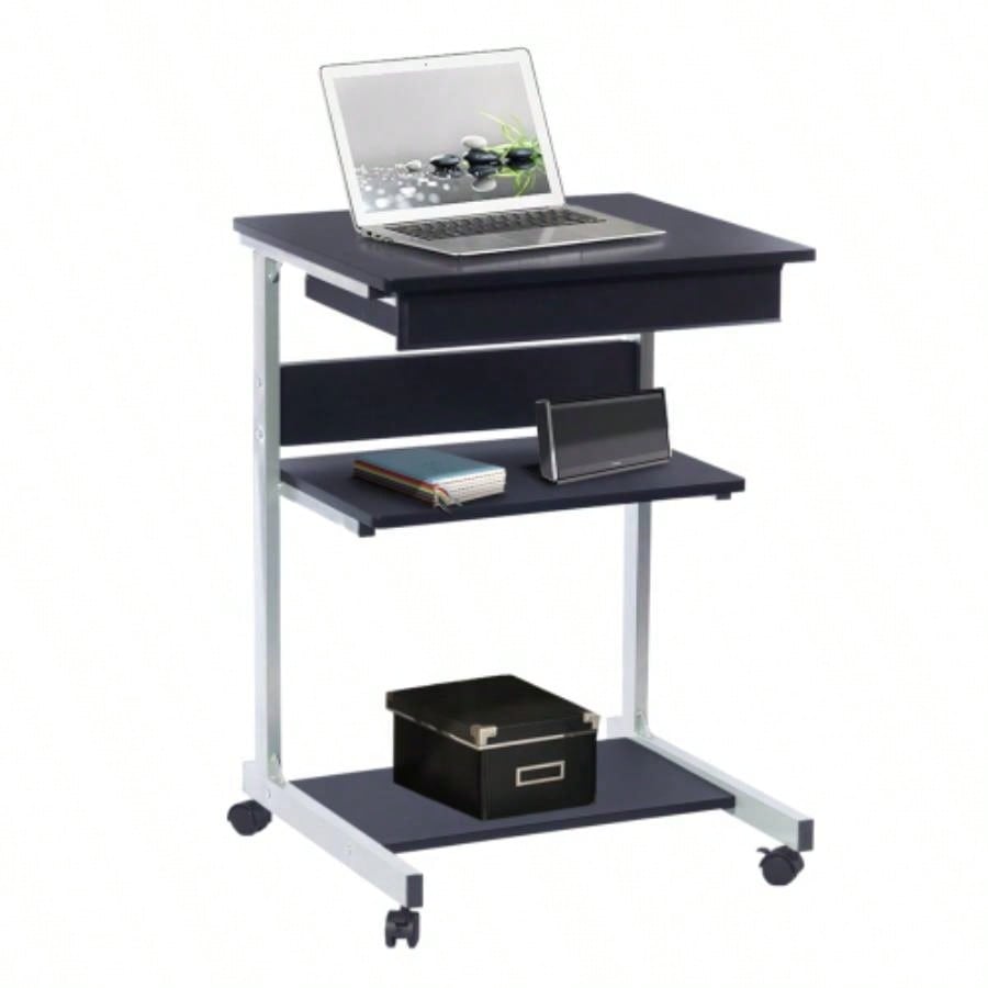 Techni Mobili Rolling Laptop Cart with Storage, Graphite