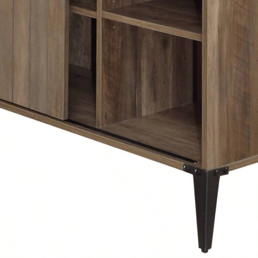 Zakwani 48 Gray Oak Black Writing Desk