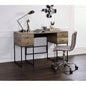 Desirre Rustic Oak Black Wirting Desk/ USB Port