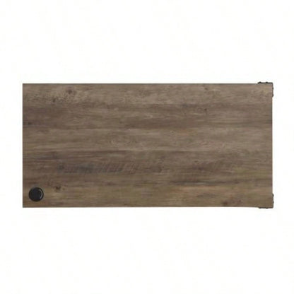 Zakwani 48 Gray Oak Black Writing Desk